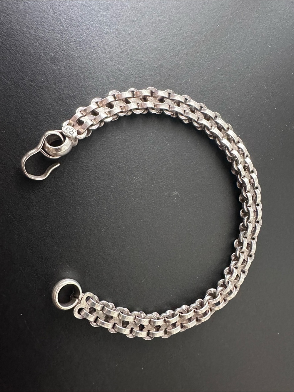ANTIQUE STAMPED RAJASTHAN RARE BRACELET (HEAVY) HIGH GRADE COIN SILVER 800-900 - Picture 5 of 7